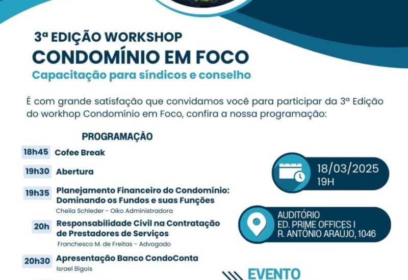 3° Workshop Condomínio em Foco